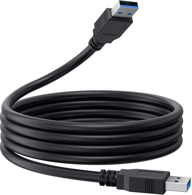FTBTOC USB 3.0 A-zu-A-Kabel in Schwarz für stabile Datenübertragung mit 5Gbps Hochgeschwindigkeit - Bild 1