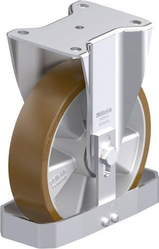 Blickle BH-ALB 200K-FS Stahlblech-Bockrolle in Silber mit 200 mm Rad-Durchmesser und 800 kg Tragfähigkeit - Bild 1