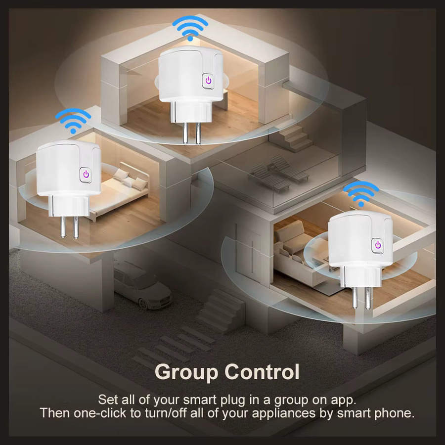 Elivco Smart-Steckdose eWelink 16A WiFi EU-Stecker mit Stromüberwachung und Timer-Funktion, kompatibel mit Alexa und Google Home, Weiß - Bild 6