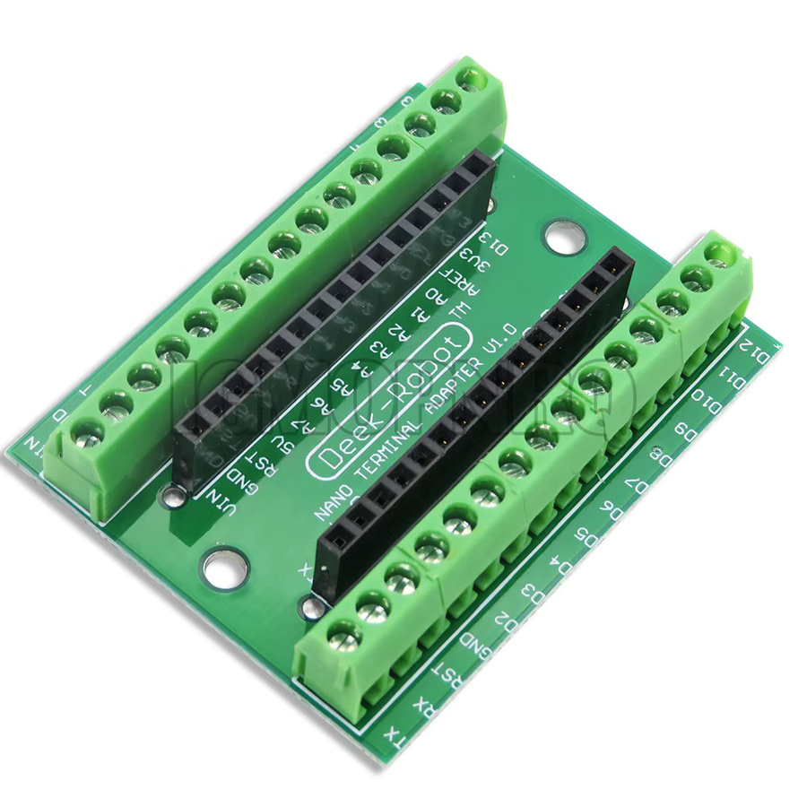 Nano v3.1 IO Shield Terminal Adapter Erweiterungskarte für Arduino ATmega328P in Grün - Bild 2