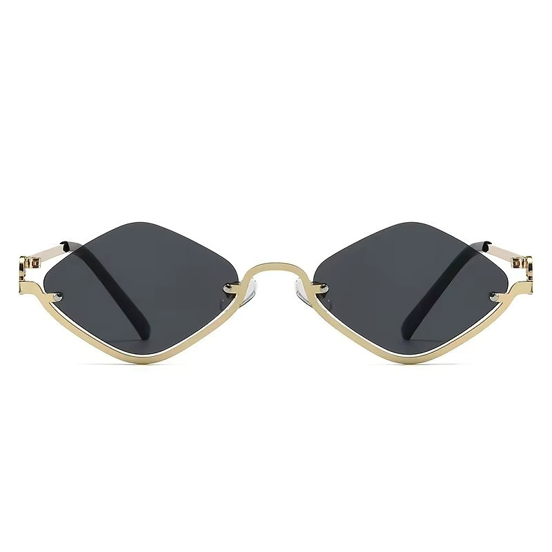 ERIKOLE Korrektionsbrille Damen, Halbrand, Metall, Diamant-Stil - Bild 3