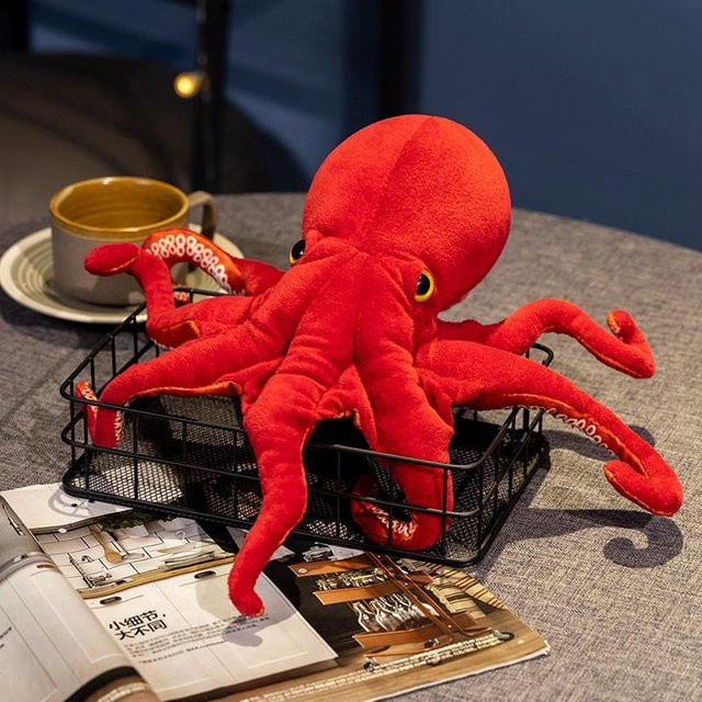 Yiran toy Roter Oktopus, Plüschtier, Meerestiere, 40cm - Bild 1