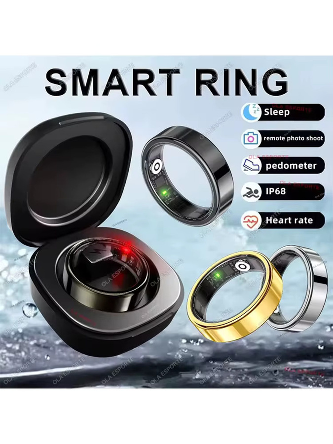 Ola Esporte Smart Ring in Gold mit Herzfrequenz-, Blutdruck- und Schlafüberwachung sowie Bewegungsverfolgung, IP68 wasserdicht, Unisex - Bild 6