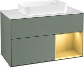 V&B Waschtischunterschrank Finion Wandbeleuchtung in Lackoptik, Breite: 100 cm, Tiefe: 60,3 cm - Bild 1