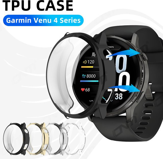 ONM Uhrenzubehör, Hülle für Garmin Venu 4, Silikon, Schwarz, Unisex - Bild 1