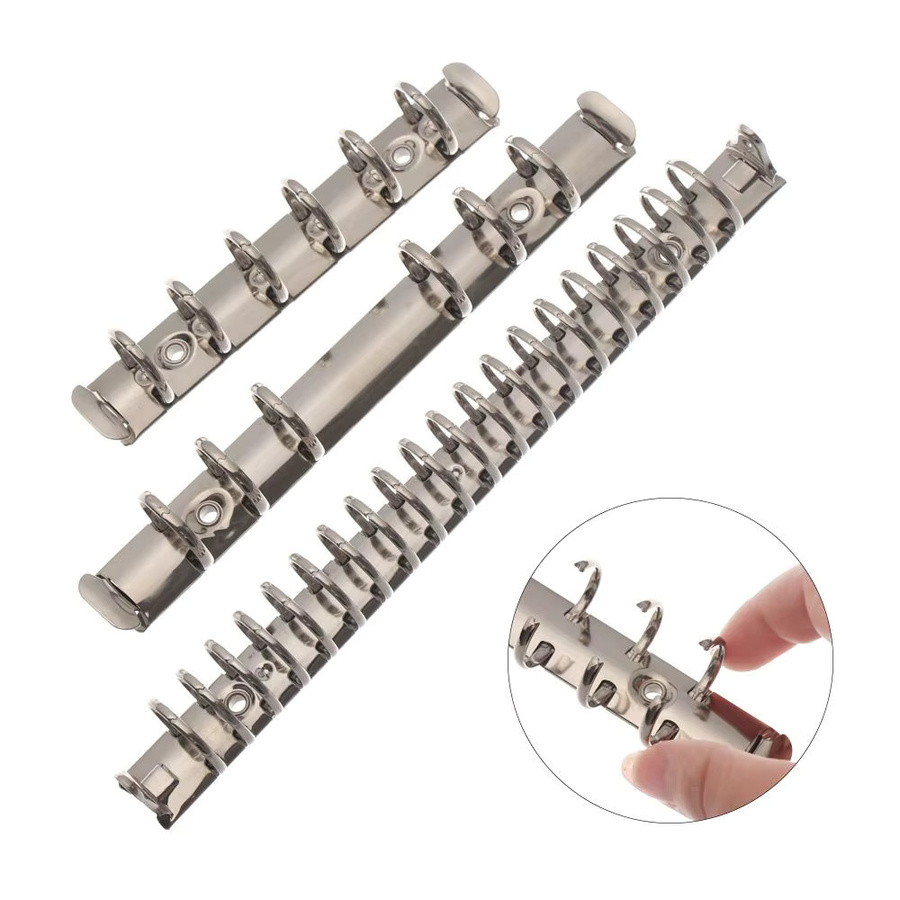 Metall Spirale Ringe und Binder Clips für A4/B5/A5/A6/A7 Ordner und Notebooks in Silber - Bild 2