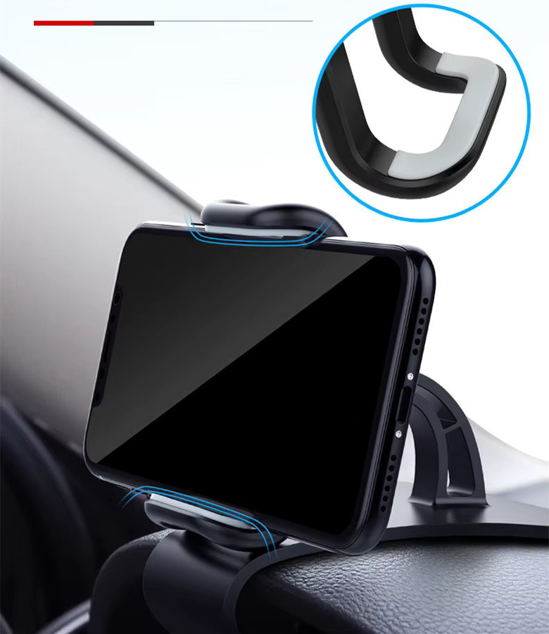 EOENKK Multifunktionaler universeller Auto-Handyhalter für das Armaturenbrett in Schwarz mit GPS-Navigationshalterung - Bild 5