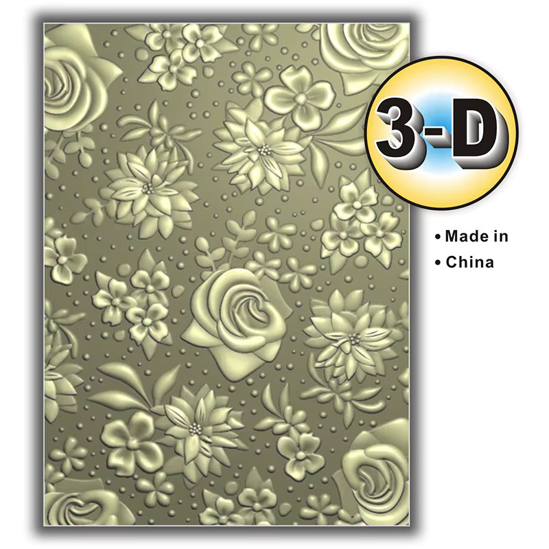 Elegante Blumendekoration mit 3D geprägter Ordner Textur für DIY Scrapbook und Handwerk - Bild 2