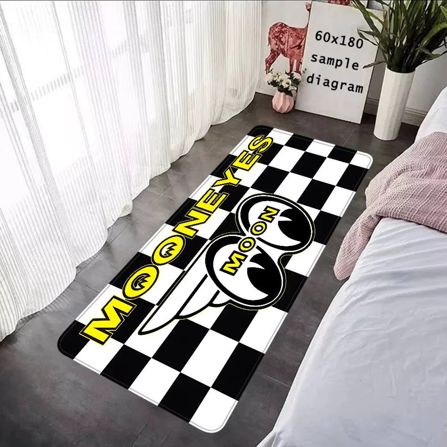 Mooneyes Bodenmatte im Retro-Checkerboard-Design, rutschfest und weich, Mehrfarbig, Rechteckig - Bild 6