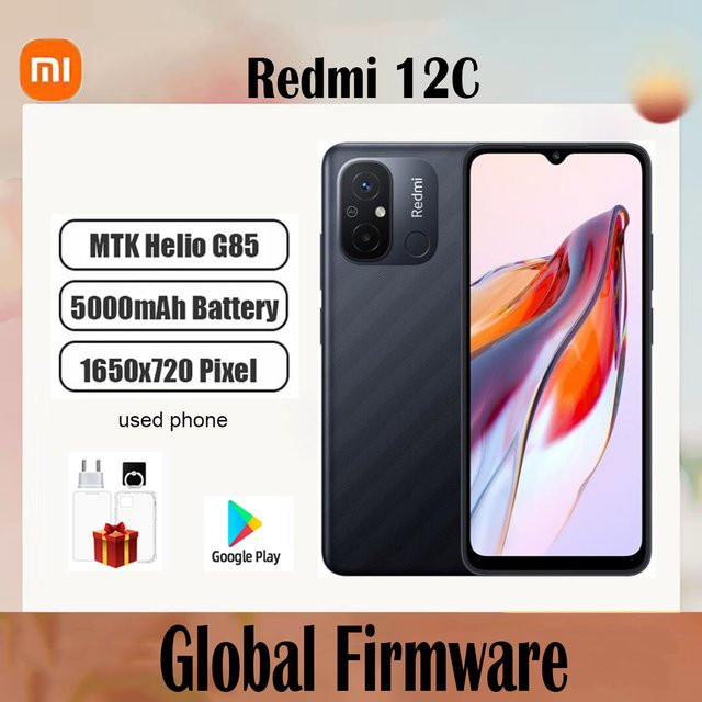 Xiaomi Redmi 12C Smartphone Schwarz Gebrauchtgerät mit 6,71 Zoll Display, 50MP Kamera, 5000mAh Akku und 4G/LTE Verbindung - Bild 1