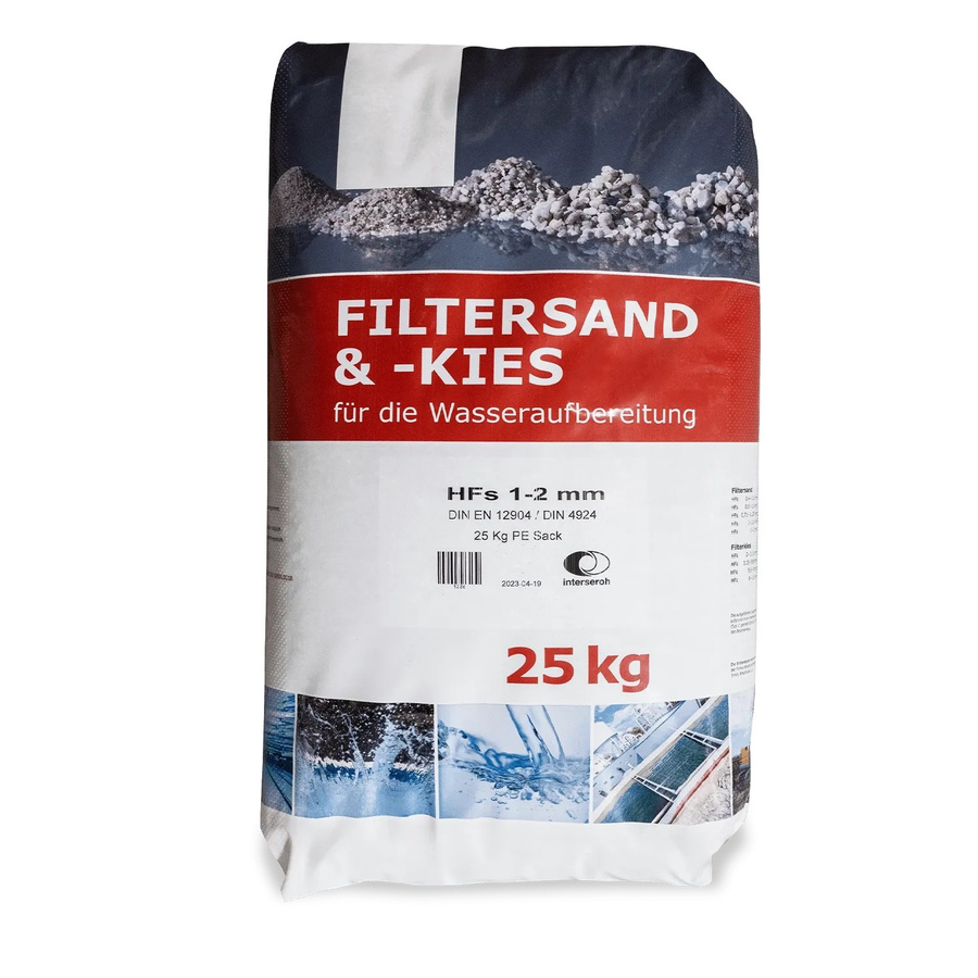 Wolff & Müller Galamio Filtersand für Sandfilteranlagen, Körnung 1,0 - 2,0 mm, 25 kg - Bild 2