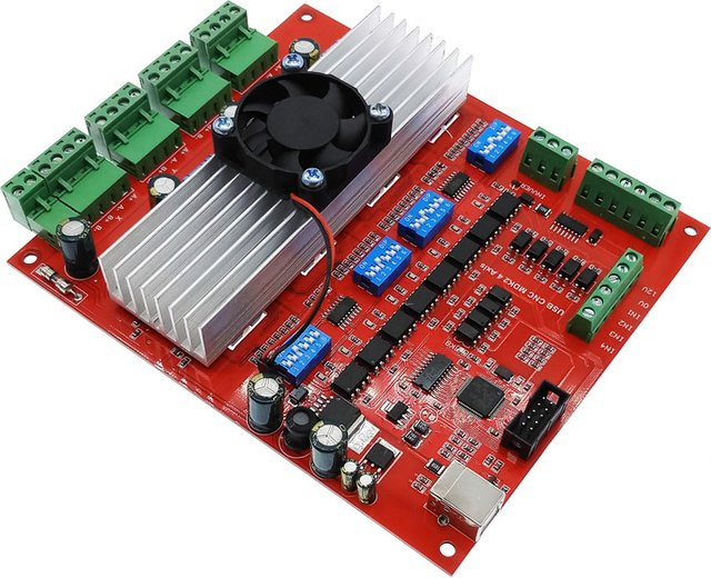 CNMAWAY MACH3 Super USB Motion Control Card für CNC-Fräsmaschinen mit 4 Achsen in Rot - Bild 1
