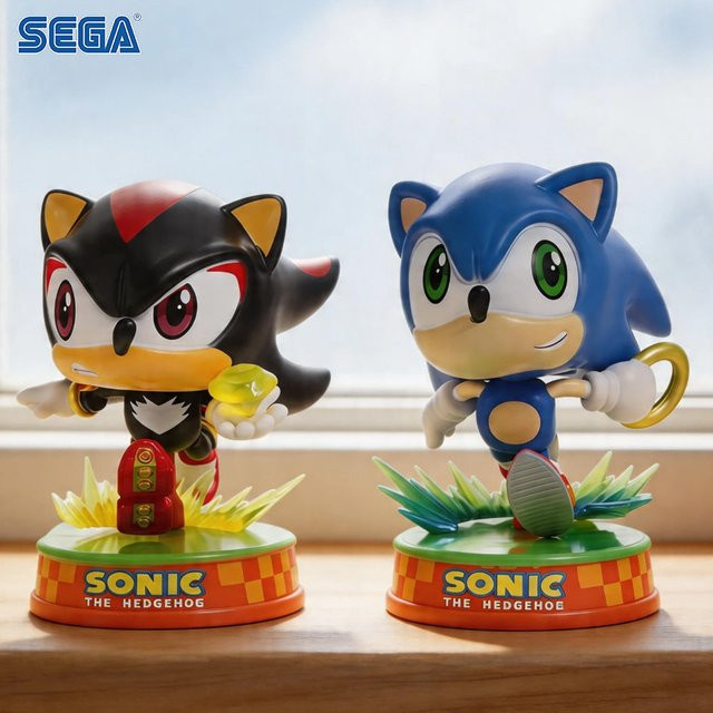 HotToys Sonic the Hedgehog & Shadow, Mini-Actionfigur, 11,5 cm - Bild 1