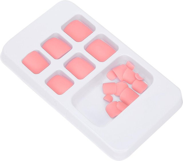Koogeelife Künstliche Zehennägel, pink, matt, 24 Stück, Damen - Bild 1