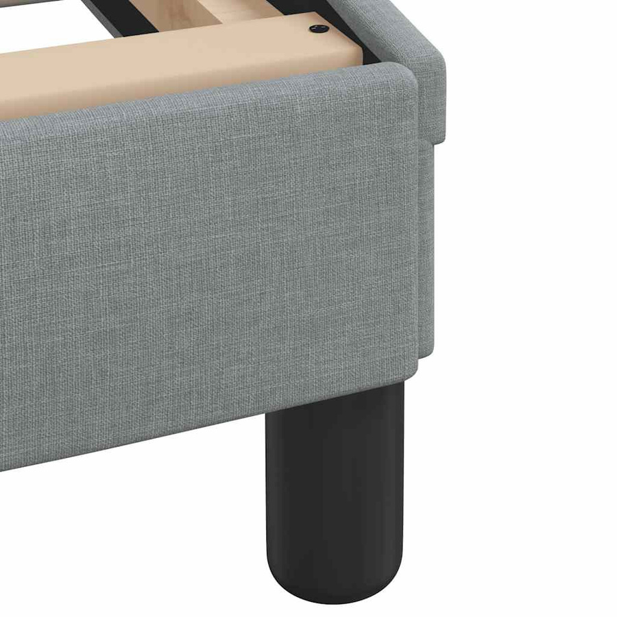 vidaXL Bett mit Matratze in Grau, modern mit Stoffbezug und Schaumstoff, B/T/H: 120 x 200 cm - Bild 3