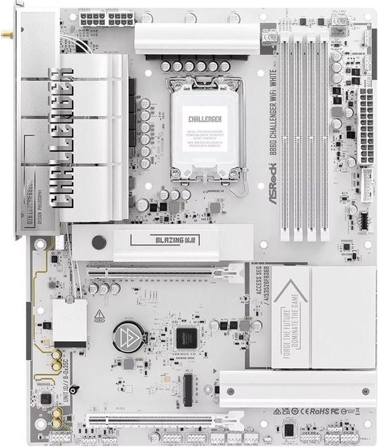 ASRock B860 Challenger WiFi White Mainboard LGA1851 ATX DDR5 mit WiFi 7 und 2.5G LAN - Bild 1