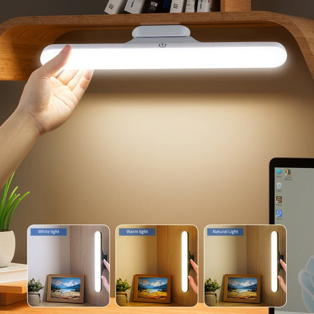 ATcomm LED Schreibtischlampe magnetisch und aufladbar mit stufenlosem Dimmen als Leselampe und Nachtlicht - Bild 1
