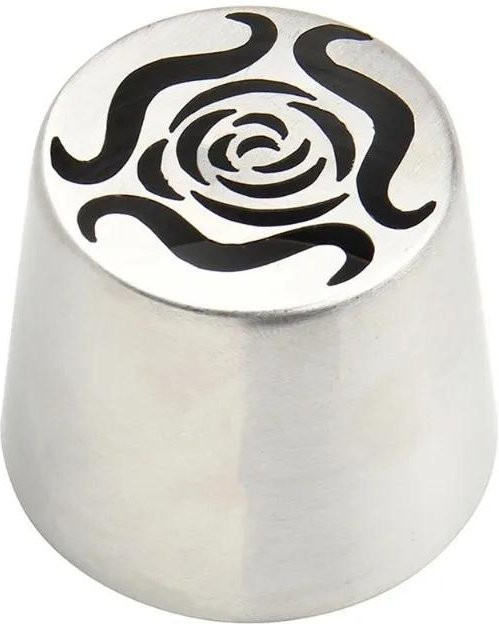 XYNN Dekorative Edelstahl Spritztüte für Rose-Blumen-Muster in Silber zur Kuchendekoration und zum Backen - Bild 1
