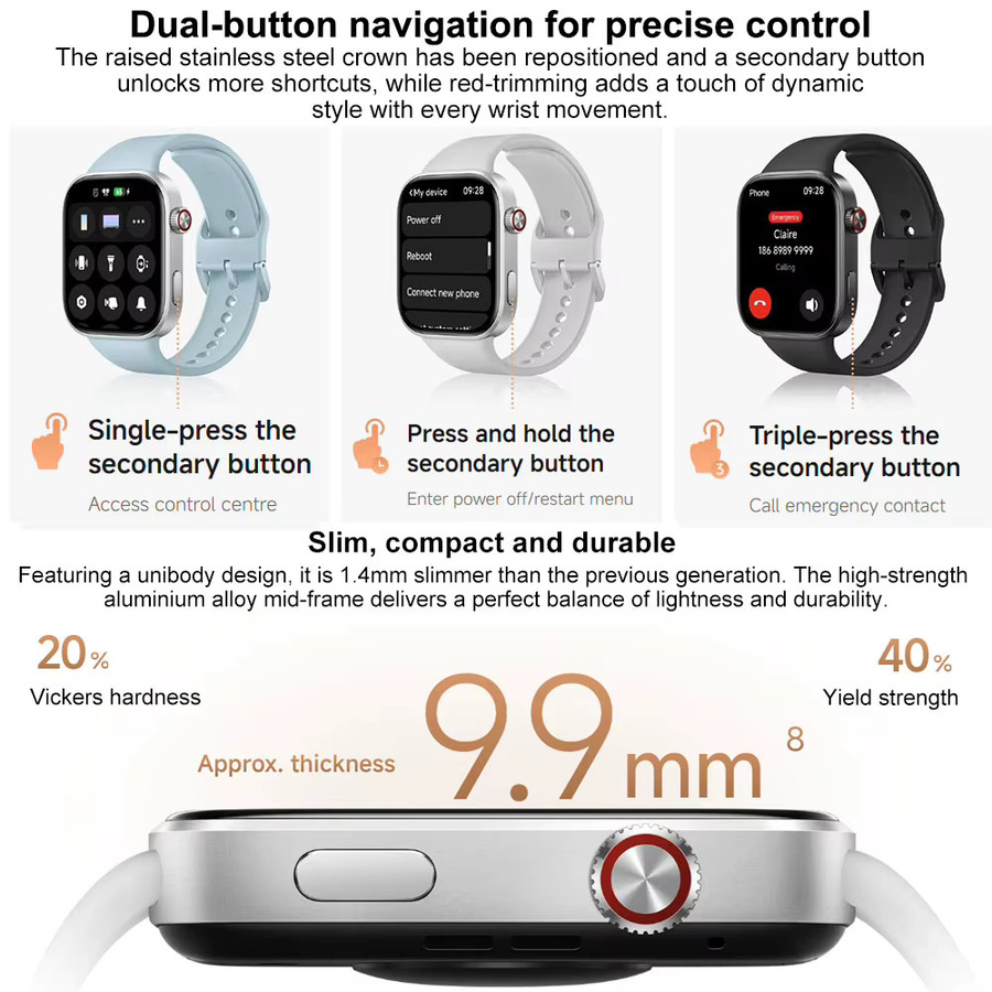 Xiaomi Redmi Watch 6 Smartwatch in Blau mit 2,07 Zoll AMOLED-Display, Herzfrequenz- und Blutsauerstoffüberwachung - Bild 3