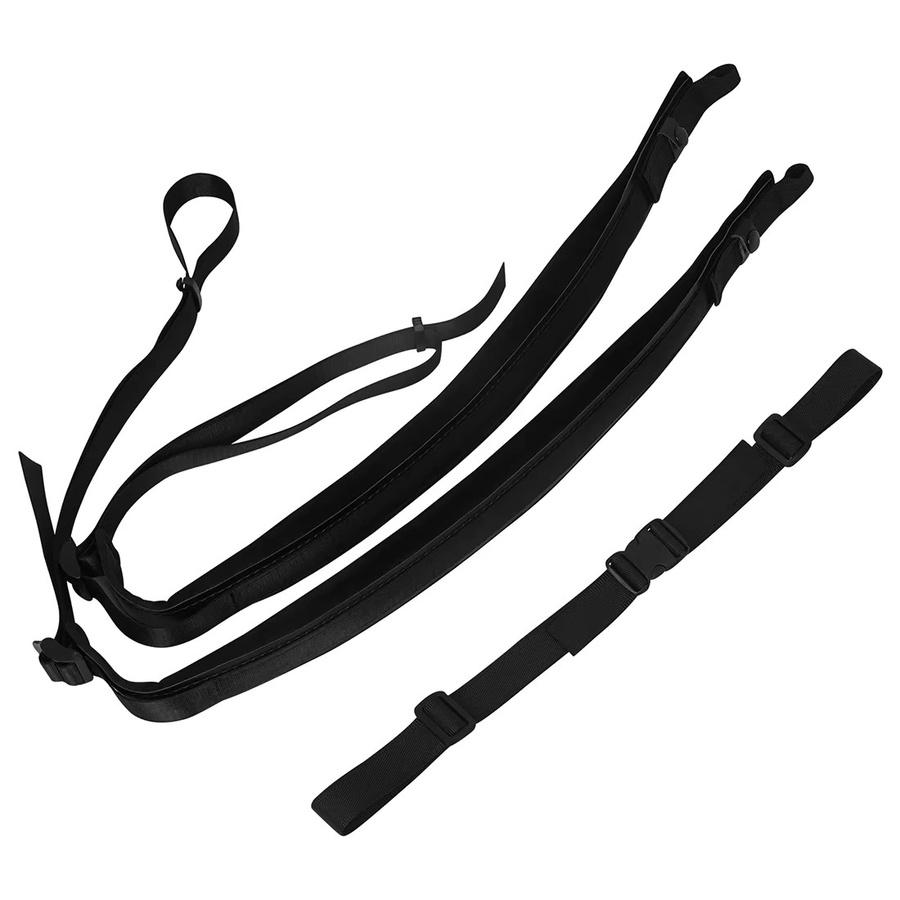 IRIN Akkordeon-Schultergurt für 96–120 Bass, universell verstellbar, breiter und dicker mit Velours-Polsterung, Schwarz - Bild 1
