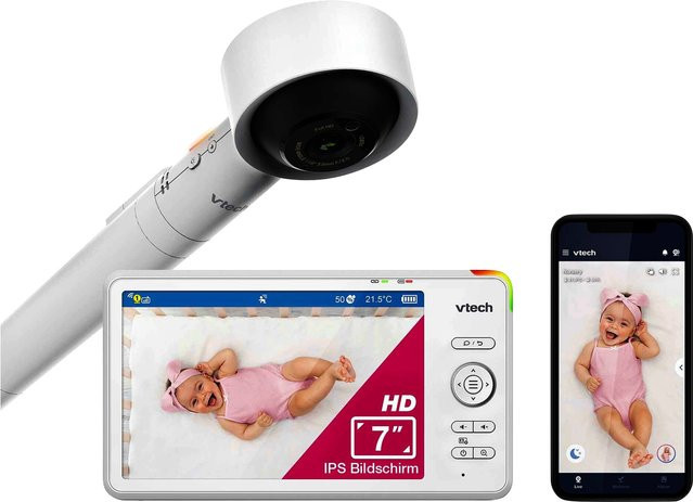 Vtech Babyphone mit Kamera RM7787 Audio-Video-Überwachung in Weiß mit 300 m Reichweite - Bild 1