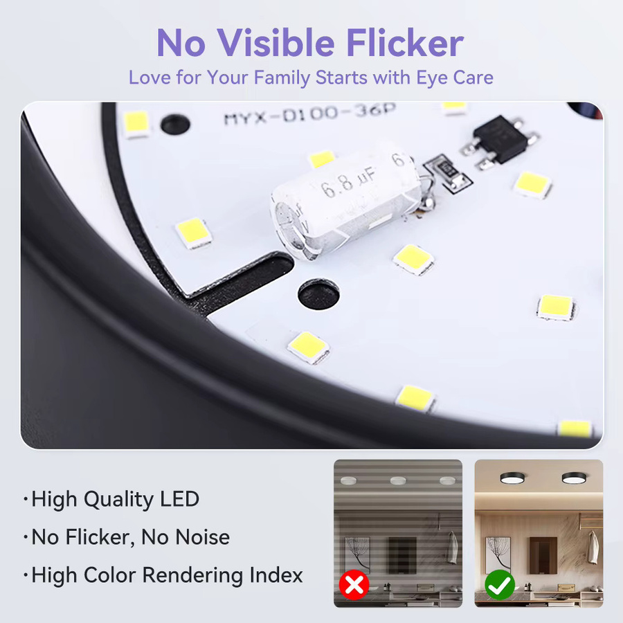 CANMEIJIA LED-Deckenleuchte mit integriertem LED-Downlight für Innenräume in 3 Farben - Bild 3