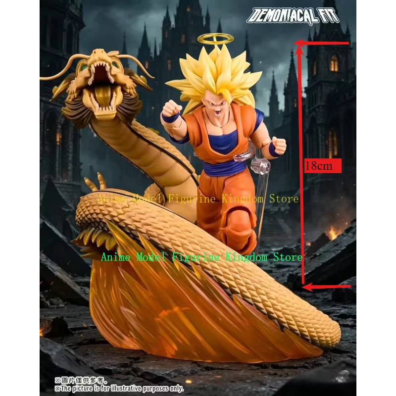 Bandai Dragon Ball Z SSJ3 Goku Figur, Actionfiguren, Super Saiyan Goku Figurine Dragon Blaster Modell Spielzeug - Bild 4