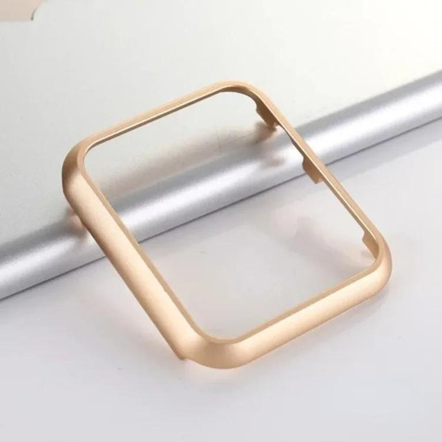PINSENDA Rahmenabdeckung Apple Watch, Aluminiumlegierung, Gold, Unisex - Bild 1