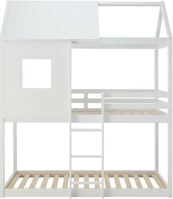 Vente-unique Hausbett Lidovara Hütte für Kinder in Weiß aus Kiefer und MDF - Bild 1