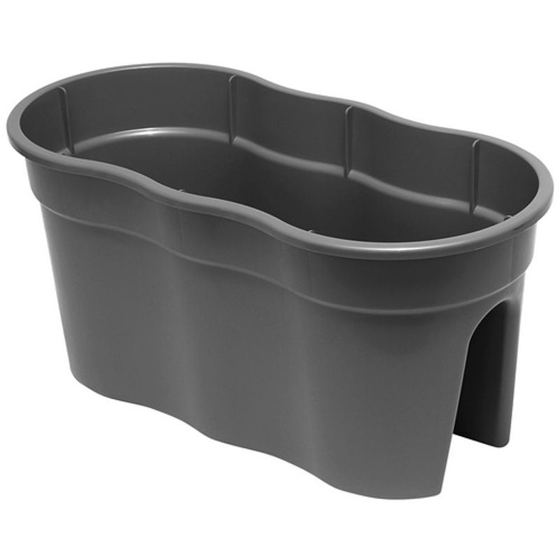 KHW Balkonkasten Flowerclip XL 2er Set Grau - Bild 5