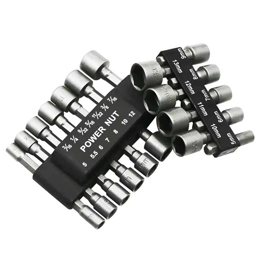 Magnetischer Sechskant-Steckschlüssel-Satz mit Bohrer und Schraubendreher-Adapter von EQZ - Bild 5