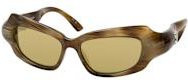 Balenciaga BB 0354S Sonnenbrille Cat Eye, Vollrand, Kunststoff, Damen, braun grau - Bild 1