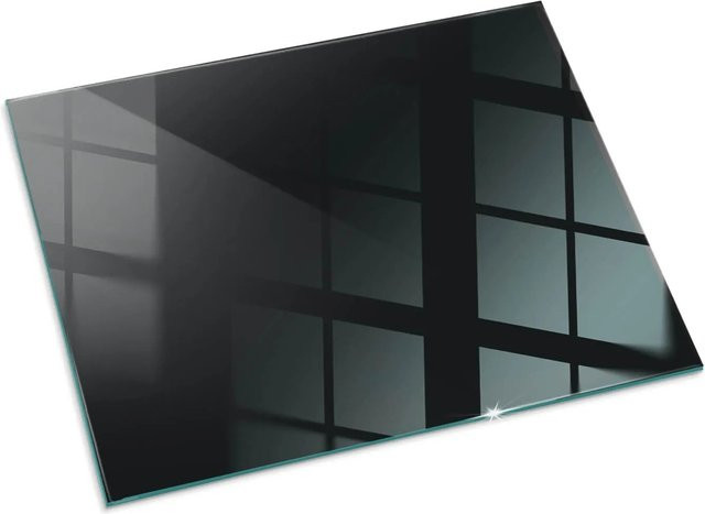 Tulup Glasbodenplatte für Kaminöfen in Schwarz, B/T: 80 x 60 cm - Bild 1