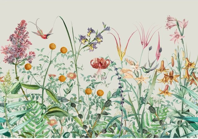 Art for the Home Fototapete Botanical Garden Floral Vlies, Mehrfarbig, B: 400 cm, H: 280 cm - Bild 1