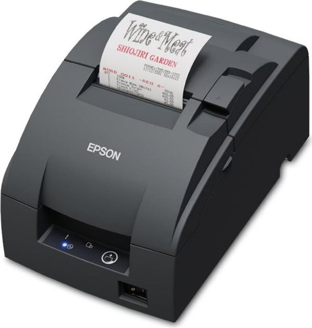 Epson TM U220IIB Belegdrucker Dunkelgrau mit LAN und USB 2.0, Punktmatrix-Drucker für Rollen 7,6 cm - Bild 1