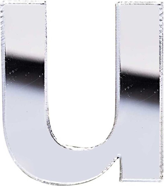 Rico Design Spiegel Kleinbuchstabe U mit Klebebefestigung - Bild 1