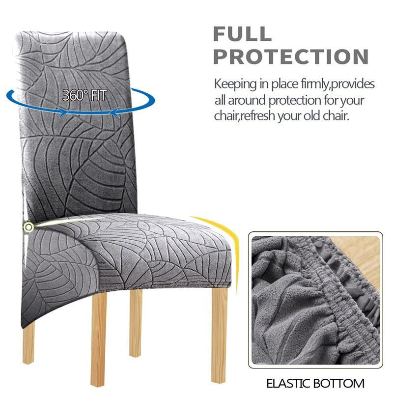 Jacquard Stuhlbezug in XL Größe aus elastischem Stretch-Material für Esszimmer und Hochzeit - Bild 1