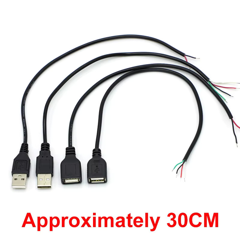 JCD USB 2.0 A auf 4-Pin Stromversorgungskabel in Schwarz, 30 cm Länge - Bild 5