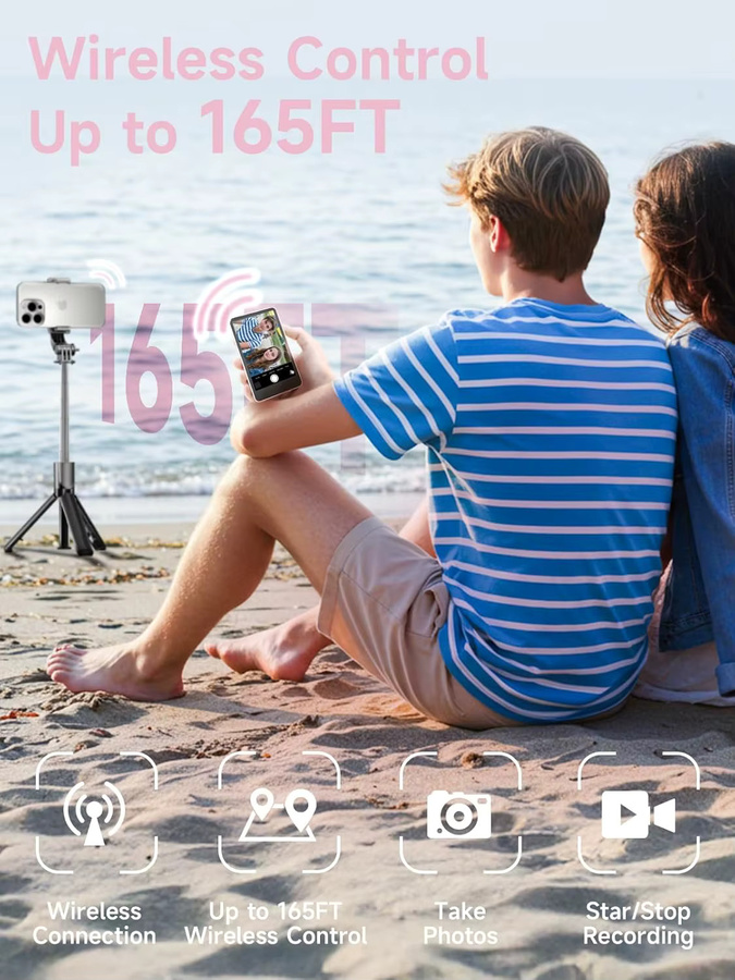 SYNCO XView Magnetischer kabelloser Telefonmonitor für iPhone und Android, 4K/1080p Rückkamera-Vlog-Bildschirm mit 50 m Reichweite für YouTube - Bild 3