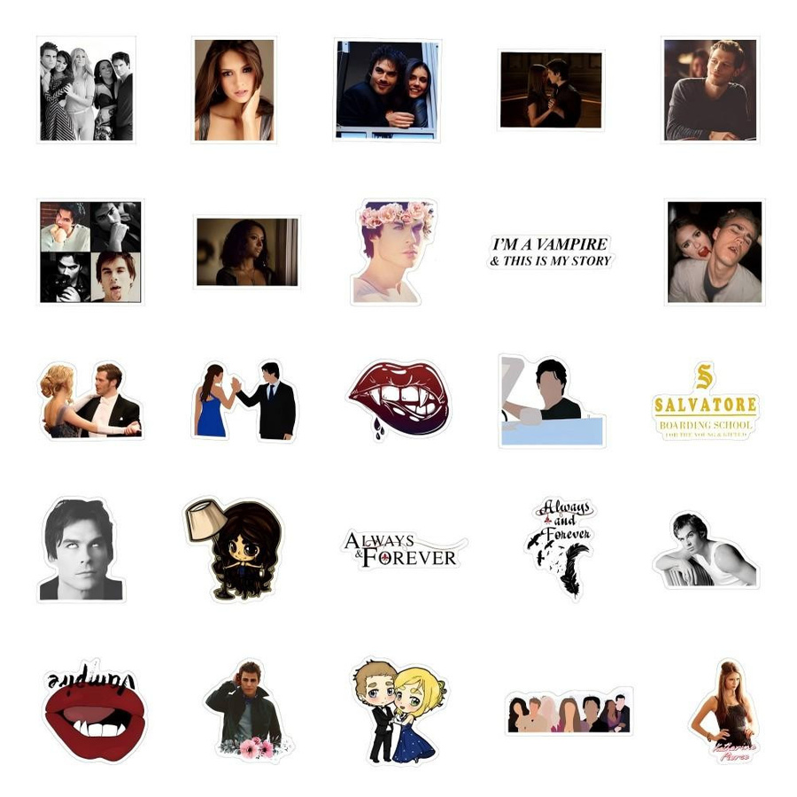 Yiran toy The Vampire Diaries Graffiti Aufkleber 50-teiliges Set - Bild 2