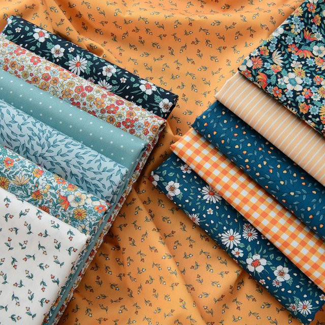 SEWBATO Baumwoll-Popeline-Stoff bedruckt, DIY-Bastelmaterial zum Nähen von Kleidungszubehör, Mehrfarbig - Bild 1
