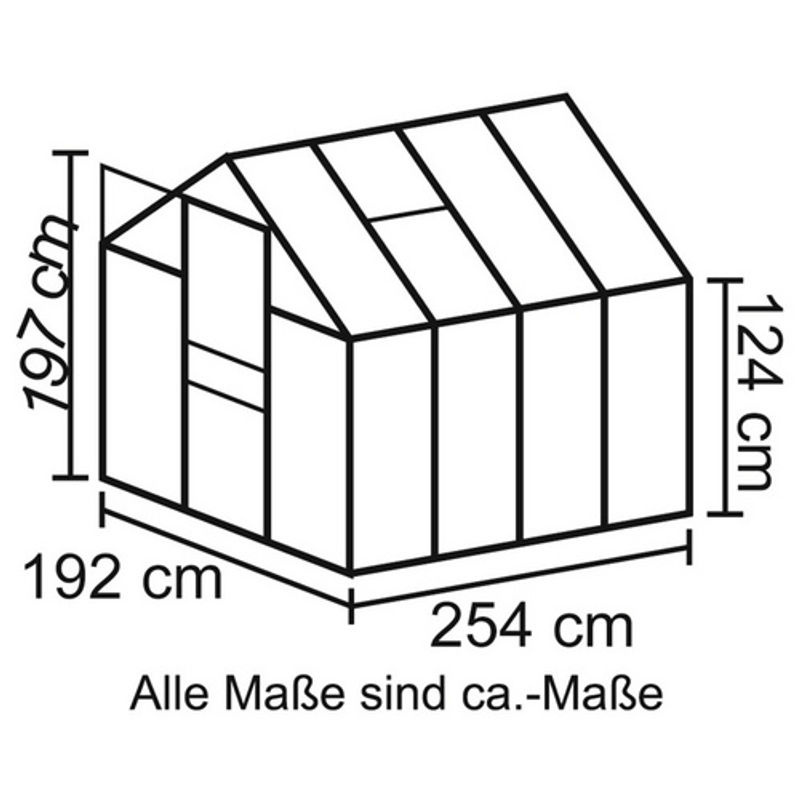 Vitavia Gewächshaus Venus 5000 in Grün mit 4 mm HKP und 5 m² Fläche - Bild 6