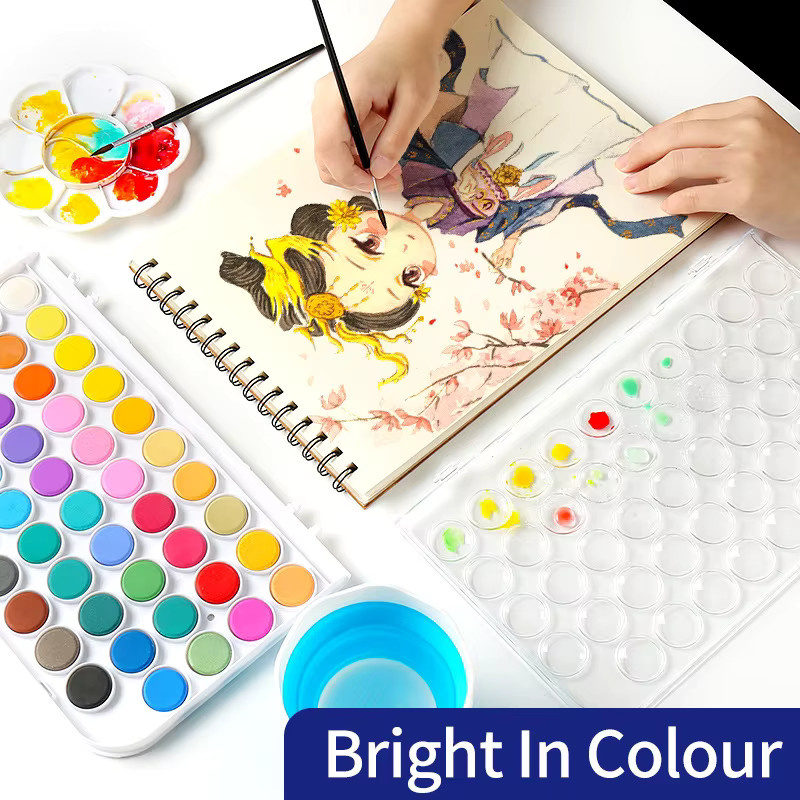 Aquarellpulver-Set mit 36 Farben in Multicolour für Anfänger und Profis inklusive Kunststoffbehälter - Bild 3