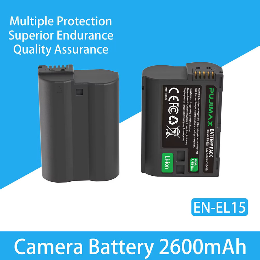 PUJIMAX EN-EL15C EN-EL15 Akku mit 2600 mAh in Schwarz für Nikon Z5, Z6, Z6 II, Z7, Z7II, D7000, D7100, D7200, D850, D750, D7500, D810, D500, D800 - Bild 6