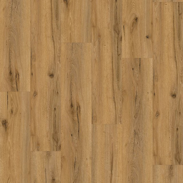Decoflooring Vinylboden Eiche in Braun mit Kork-Trittschalldämmung in moderner Plank-Optik - Bild 1