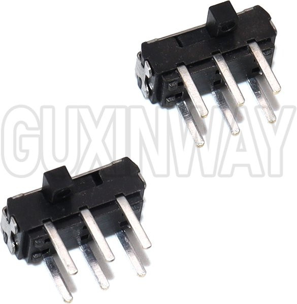 10 Stück GUXINWAY Mini Schiebeschalter MSK-22D18 DPDT 2P2T DIP 6Pin Side Slide Micro Slide Switches Schwarz - Bild 1