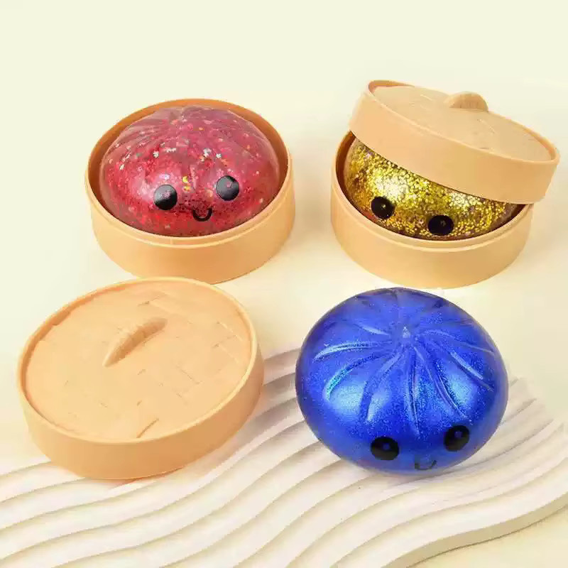 Needoh Glitter Dumpling Squeeze Toys, Actionfiguren, Rot - Bild 1