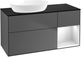 V&B Waschtischunterschrank Finion in Anthrazit, Breite: 120 cm, Tiefe: 50,1 cm, Höhe: 50,1 cm - Bild 1
