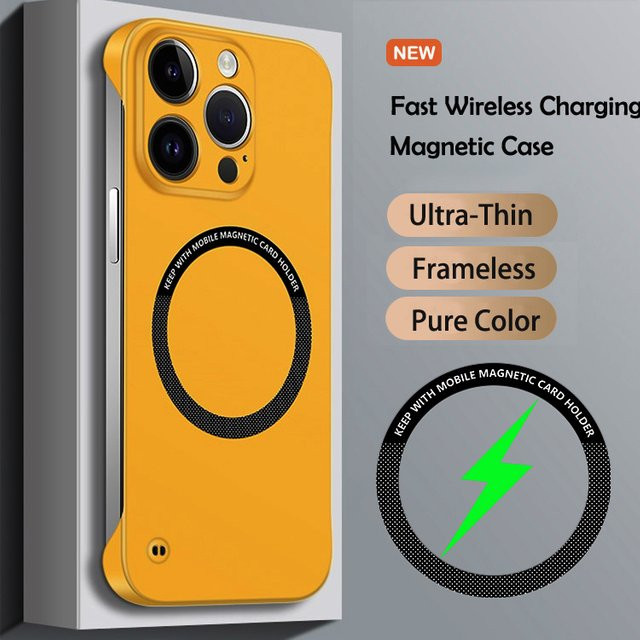 Fudusaidman Magnetische iPhone Hülle Ultra Dünn und Rahmenlos für iPhone 13 12 11 Pro XR X XS Max in Blau - Bild 1