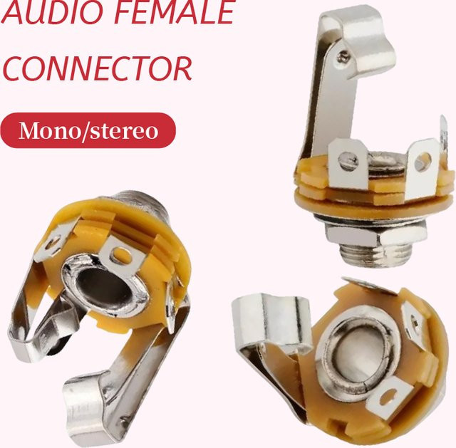 3,5 mm Mono-Stereo-Klinkenbuchse für Panelmontage mit 4/6-Lötanschlüssen für professionelle Audioausrüstung - Bild 1